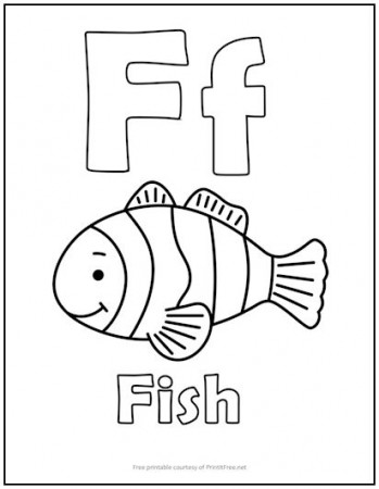 Alphabet Letter “F” Coloring Page | Print it Free
