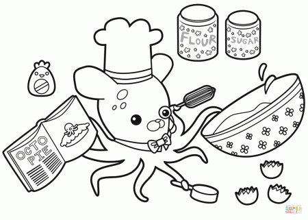 Baking with Professor Inkling coloring page | Free Printable ...