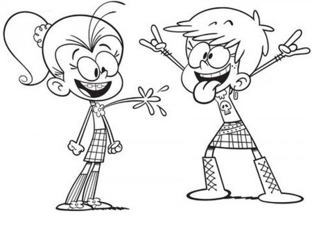 Coloring page The Loud House : Luan and Luna 5