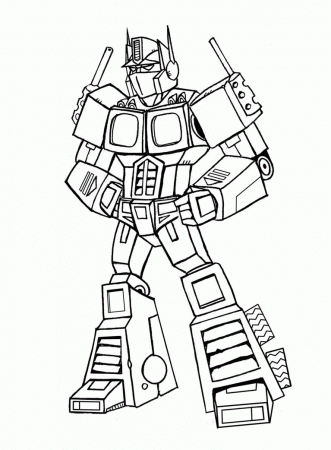 Optimus Prime Coloring - Coloring Pages for Kids and for Adults