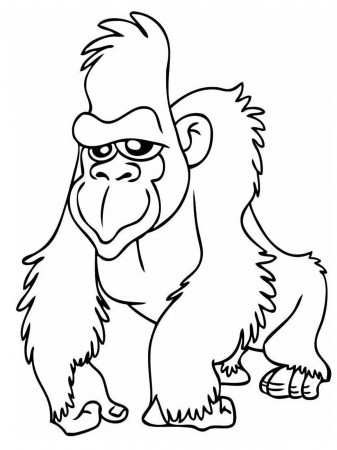 Ape Head Coloring Pages - Coloring Pages For All Ages