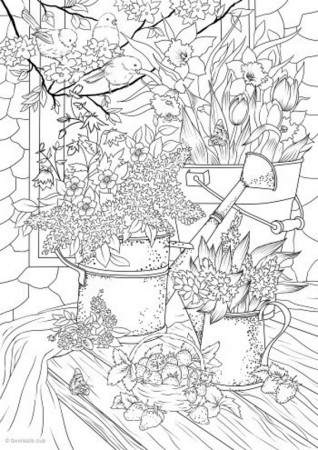 Summer Vibes Printable Adult Coloring Page From Favoreads - Etsy