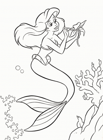 Disney Princess Ariel Coloring Pages To Print Princess Ariel Human ...
