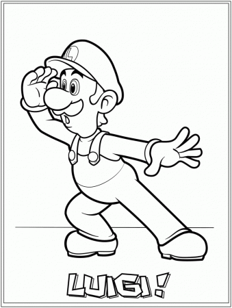 printable luigi coloring pages - Free Large Images