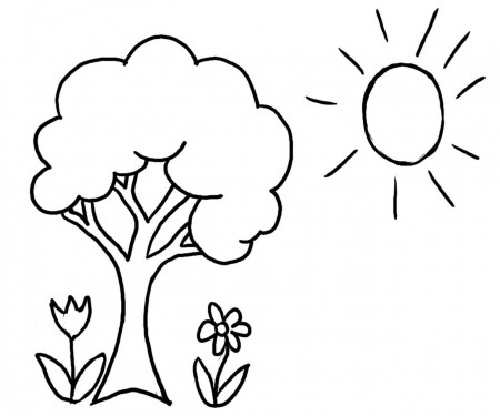 Spring Tree Coloring Pages Printable Coloring Page For Kids | Kids ...