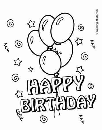 Coloring Pages: Happy Birthday Coloring Pages To Print Printable ...