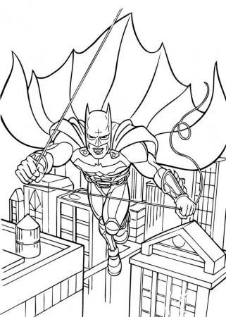 BATMAN coloring pages - Batman flying