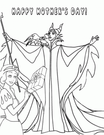 Maleficent Mothers Day Gift Coloring Page | H & M Coloring Pages