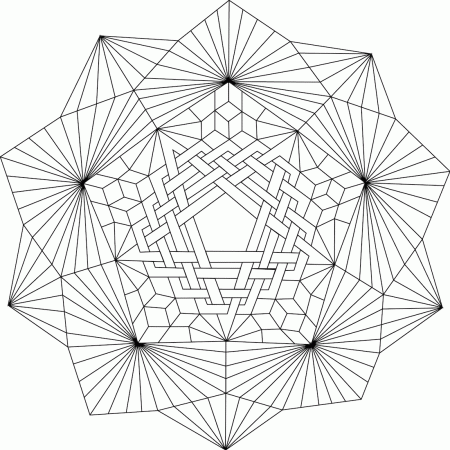 Geometric Mandala Coloring Page