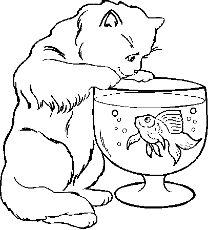 Funny Cat Coloring Pages - Coloring Pages For Toddlers