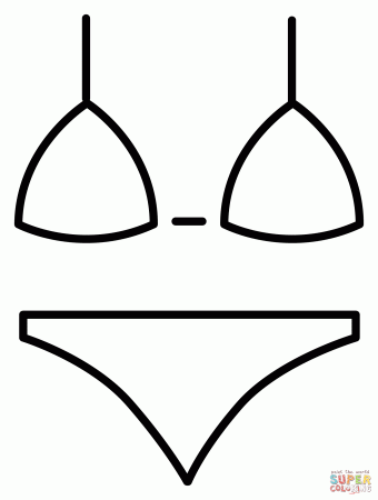 Bikini Emoji coloring page | Free Printable Coloring Pages