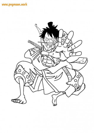 wano coloring page | Coloring pages, Monkey d luffy, Luffy