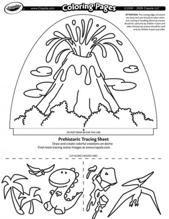 Dome Light Designer - Prehistoric Explosion Coloring Page | crayola.com