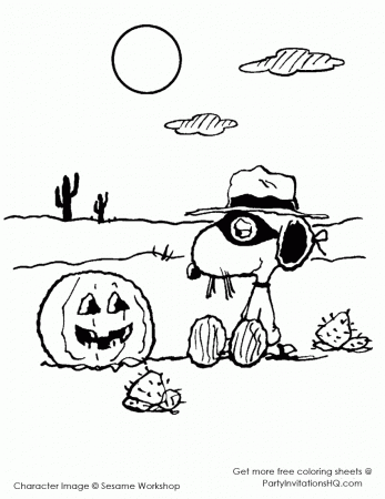Peanuts Halloween - Coloring Pages for Kids and for Adults