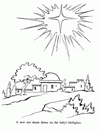 Bible Printables: The Christmas Story Coloring Pages - Star over ...