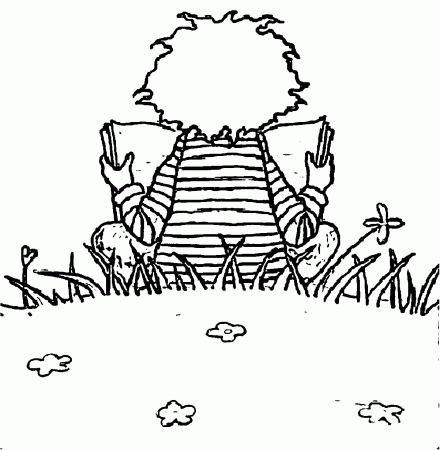 Reading Kid Activity Coloring Page | Wecoloringpage