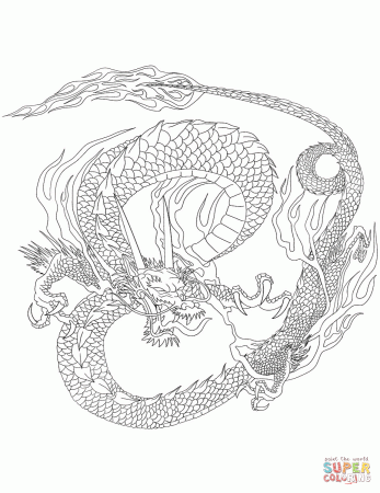 Chinese Dragon coloring page | Free Printable Coloring Pages