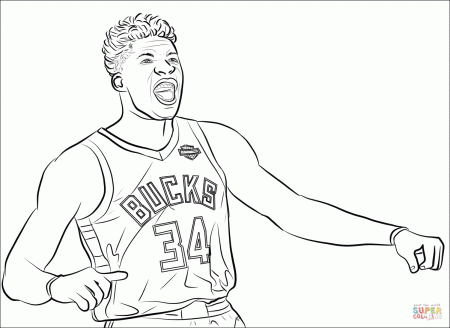 Giannis Antetokounmpo coloring page | Free Printable Coloring Pages