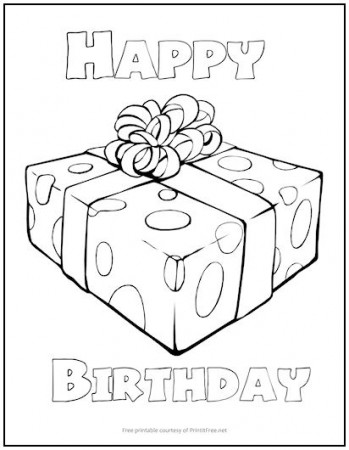 Happy Birthday Coloring Page | Print it Free