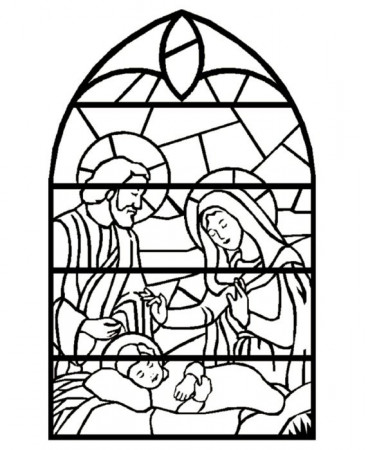 Stained Glass Coloring Pages drawing free image download