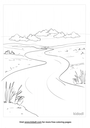 Zigzag Rivers Coloring Pages | Free Nature Coloring Pages | Kidadl
