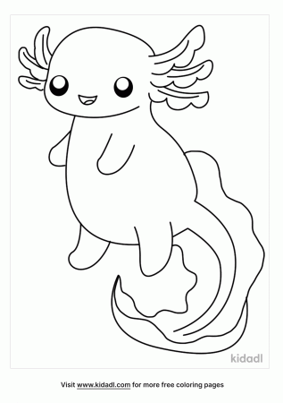 Mexican Axolotl Coloring Pages | Free Animals Coloring Pages | Kidadl