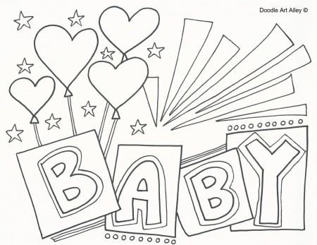 Newborn Baby Girl Coloring Pages - newborn baby