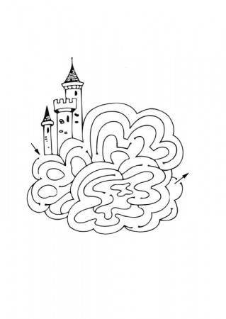 Coloring Page castle maze - free printable coloring pages - Img 12521