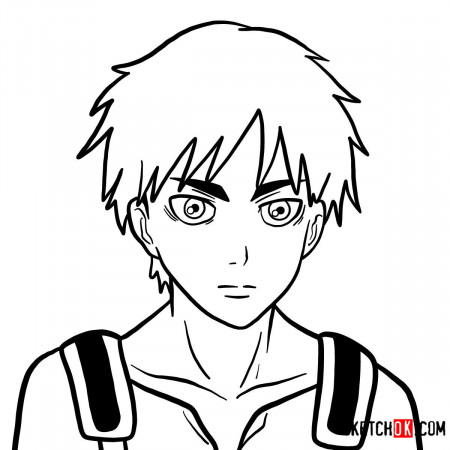 How to draw Eren Jaeger's face | Attack on Titan - Sketchok easy drawing  guides