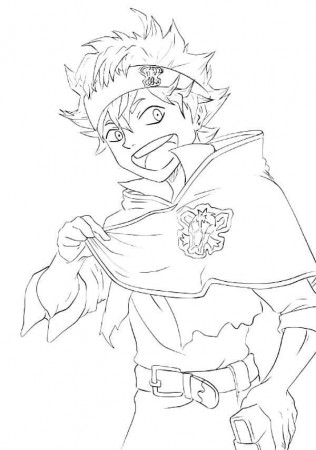 asta is smiling Coloring Page - Anime Coloring Pages