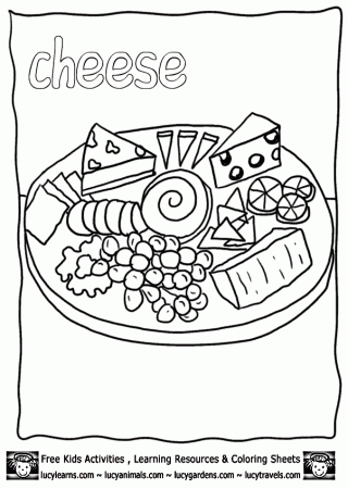 Printable Cheese Coloring Page, Lucy's Cheese Printables and ...