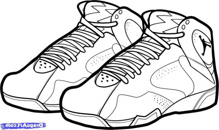 Jordan Shoe Drawing at PaintingValley.com | Explore collection of ...