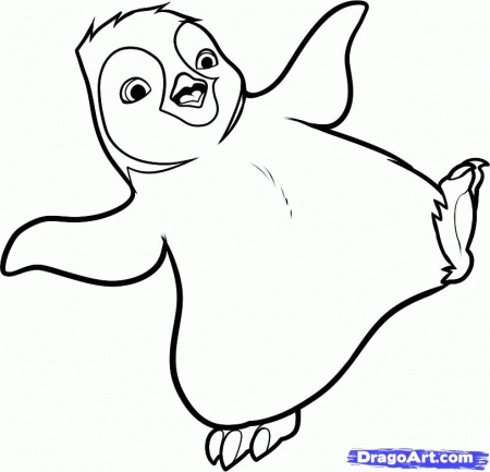 Happy Feet Coloring Page - Coloring Pages for Kids and for Adults