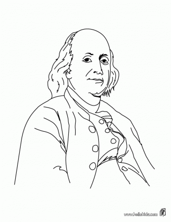 4th of JULY coloring pages - Benjamin Franklin
