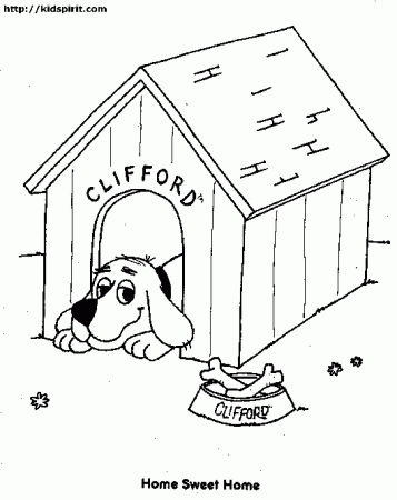 Dog House Coloring Page