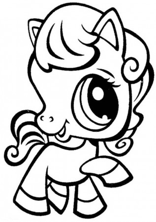 Big Eyed Horse in Little Pet Shop Coloring Pages | Batch Coloring