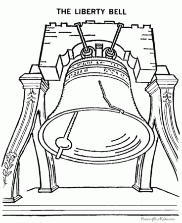 Patriotic Symbols - Liberty Bell coloring pages 016