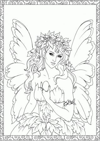 Fairy Coloring Page For Adults