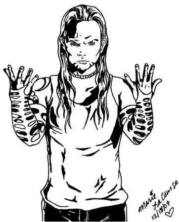 WWE Coloring Page Of Jeff Hardy