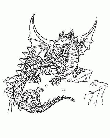 Cartoon Adult Dragon Coloring Pages - Coloring Pages For All Ages