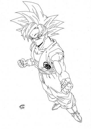 SSG Goku Coloring Page by Kavina2000 on DeviantArt