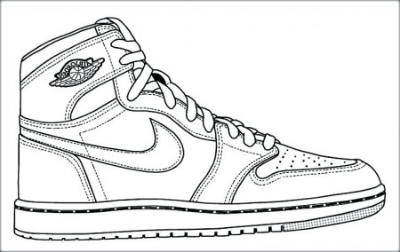 Printable Coloring Pages Nike Shoes