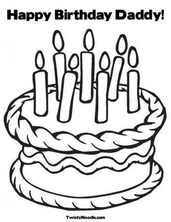 Happy Birthday Daddy For Kids - Coloring Pages for Kids and for Adults