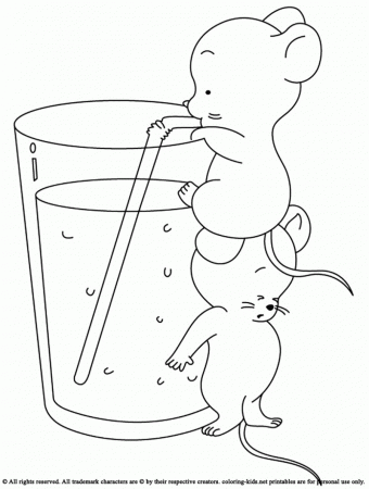 Both Drinking Water Rat Coloring Pages For Kids #cA : Printable ...