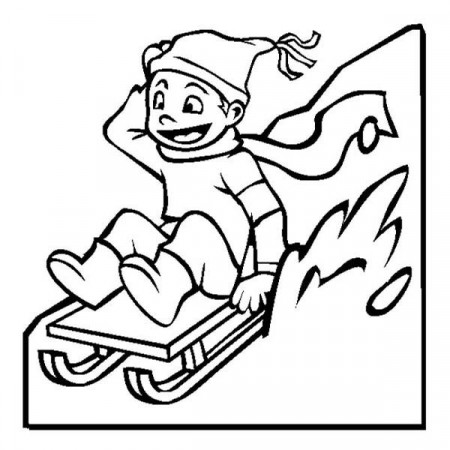 Winter Coloring Pages Sledding | Coloring pages, Coloring pictures for  kids, Coloring pictures