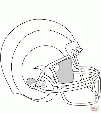 Los Angeles Rams Helmet coloring page | Free Printable Coloring Pages