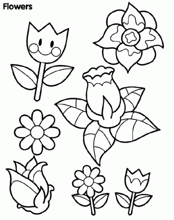 Spring Flowers Coloring Page | crayola.com
