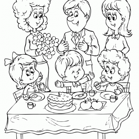 Birthday Party Coloring Pages Selfcoloringpages Coloring Pages Of ...