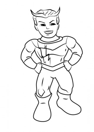 Little Quicksilver Coloring Page - Free Printable Coloring Pages for Kids