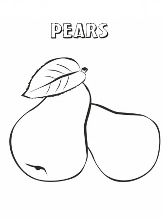 Big and Small Pears Coloring Page - Free Printable Coloring Pages for Kids
